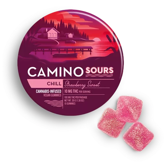 Camino Sours Strawberry Sunset Chill Gummies