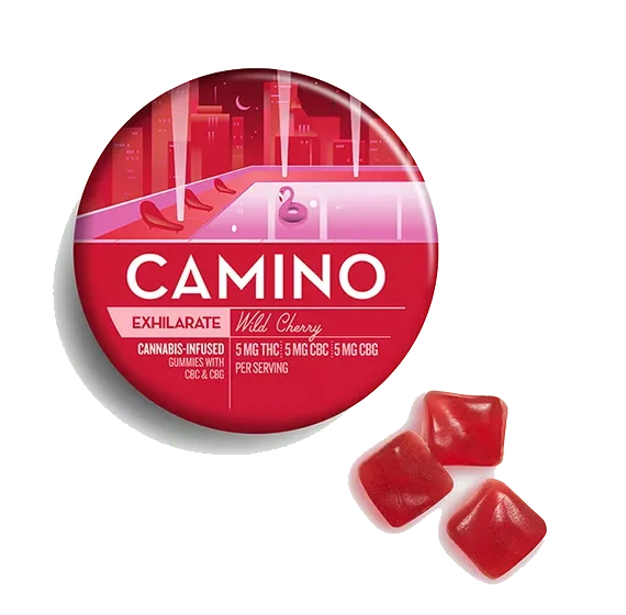 Camino Wild Cherry CBG Exhilarate Gummies