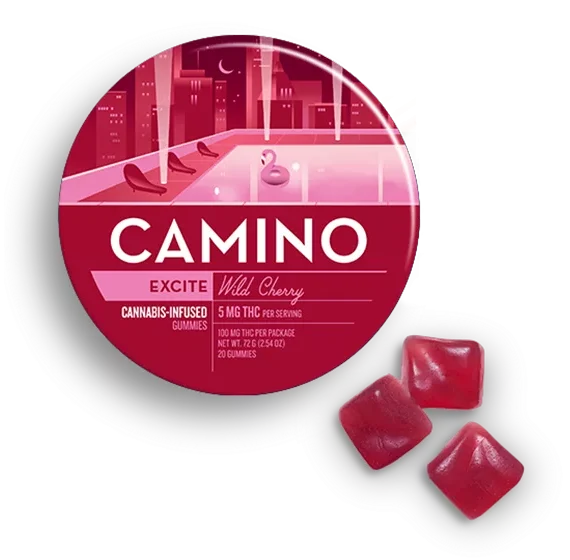 Camino Wild Cherry Excite Gummies
